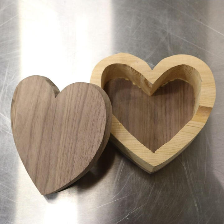 Wooden Heart-shaped Box